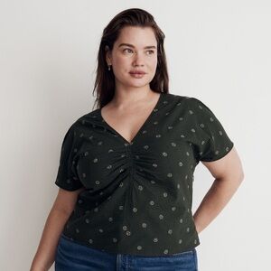 Madewell Voile Puff-Sleeve Top in Floral